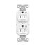 Ezlink Modular Duplex Receptacle, 15 A, 125 Vac, 60 Hz, Dual Controlled, 3-Wire, White, EZ5262CDW