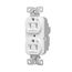 Ezlink Modular Duplex Receptacle, 15 A, 125 Vac, 60 Hz, Dual Controlled, 3-Wire, White, EZ5262CDW