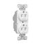 Ezlink Modular Duplex Receptacle, 15 A, 125 Vac, 60 Hz, Dual Controlled, 3-Wire, White, EZ5262CDW