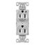 Ezlink Modular Duplex Receptacle, 15 A, 125 Vac, 60 Hz, Half Controlled, 3-Wire, Gray, EZ5262CHGY