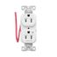 Ezlink Modular Duplex Receptacle, 15 A, 125 Vac, 60 Hz, Half Controlled, 3-Wire, White, EZ5262CHW
