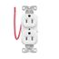 Ezlink Modular Duplex Receptacle, 15 A, 125 Vac, 60 Hz, Split Control, Nema 5-15R, 3-Wire, White, EZ5262SCW