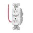 Ezlink Modular Duplex Receptacle, 15 A, 125 Vac, 60 Hz, Split Control, Nema 5-15R, 3-Wire, White, EZ5262SCW