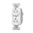 Ezlink Modular Duplex Receptacle, 15 A, 125 Vac, 60 Hz, Nema 5-15R, Three-Wire, White, EZ5262W