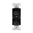 Ezlink Modular Duplex Receptacle, 20 A, 125 Vac, 60 Hz, Dual Controlled, 3-Wire, Black, EZ5362CDBK