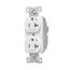 Ezlink Modular Duplex Receptacle, 20 A, 125 Vac, 60 Hz, Dual Controlled, 3-Wire, White, EZ5362CDW