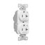 Ezlink Modular Duplex Receptacle, 20 A, 125 Vac, 60 Hz, Dual Controlled, 3-Wire, White, EZ5362CDW