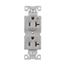 Ezlink Modular Duplex Receptacle, 20 A, 125 Vac, 60 Hz, Half Controlled, 3-Wire, Gray, EZ5362CHGY