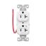 Ezlink Modular Duplex Receptacle, 20 A, 125 Vac, 60 Hz, Half Controlled, 3-Wire, White, EZ5362CHW