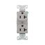 Ezlink Modular Duplex Receptacle, 20 A, 125 Vac, 60 Hz, Nema 5-20R, Three-Wire, Gray, EZ5362GY