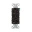 Ezlink Modular Duplex Receptacle, 20 A, 125 Vac, 60 Hz, Split Control, Nema 5-20R, 3-Wire, Black, EZ5362SCBK
