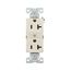 Ezlink Modular Duplex Receptacle, 20 A, 125 Vac, 60 Hz, Split Control 3-Wire, Light Almond, EZ5362SCLA