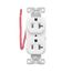 Ezlink Modular Duplex Receptacle, 20 A, 125 Vac, 60 Hz, Split Control, Nema 5-20R, 3-Wire, White, EZ5362SCW