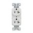Ezlink Modular Duplex Receptacle, 20 A, 125 Vac, 60 Hz, Nema 5-20R, Three-Wire, White, EZ5362W