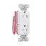 Ezlink Modular Decorator Receptacle, 15 A, 125 Vac, 60 Hz, Half Controlled, 3-Wire, White, EZ6262CHW