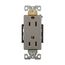 Ezlink Modular Decorator Receptacle, 15 A, 125 Vac, 60 Hz, Split Control, 3-Wire, Gray, EZ6262SCGY