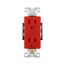 Ezlink Modular Decorator Receptacle, 15 A, 125 Vac, 60 Hz, Split Control, 3-Wire, Red, EZ6262SCRD