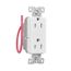 Ezlink Modular Decorator Receptacle, 15 A, 125 Vac, 60 Hz, Split Control, 3-Wire, White, EZ6262SCW