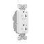 Ezlink Modular Decorator Receptacle, 20 A, 125 Vac, 60 Hz, Dual Controlled, 3-Wire, White, EZ6362CDW