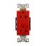 Ezlink Modular Decorator Receptacle, 20 A, 125 Vac, 60 Hz, Nema 5-20R, Three-Wire, Red, EZ6362RD