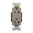 Ezlink Modular Decorator Receptacle, 20 A, 125 Vac, 60 Hz, Split Control, 3-Wire, Gray, EZ6362SCGY