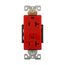 Ezlink Modular Decorator Receptacle, 20 A, 125 Vac, 60 Hz, Split Control, 3-Wire, Red, EZ6362SCRD
