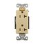 Ezlink Modular Decorator Receptacle, 20 A, 125 Vac, 60 Hz, Split Control, 3-Wire, Ivory, EZ6362SCV