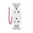 Ezlink Modular Decorator Receptacle, 20 A, 125 Vac, 60 Hz, Split Control, 3-Wire, White, EZ6362SCW