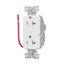 Ezlink Modular Decorator Receptacle, 20 A, 125 Vac, 60 Hz, Split Control, 3-Wire, White, EZ6362SCW