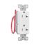 Ezlink Modular Decorator Receptacle, 20 A, 125 Vac, 60 Hz, Split Control, 3-Wire, White, EZ6362SCW