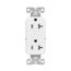Ezlink Modular Decorator Receptacle, 20 A, 125 Vac, 60 Hz, Nema 5-20R, Three-Wire, White, EZ6362W