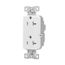 Ezlink Modular Decorator Receptacle, 20 A, 125 Vac, 60 Hz, Nema 5-20R, Three-Wire, White, EZ6362W