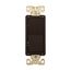 Ezlink Modular Decorator Switch, 15 A, 120-277 Vac, 60 Hz, Single-Pole, Three-Wire, Brown, EZ7601B