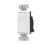 Ezlink Modular Decorator Switch, 15 A, 120-277 Vac, 60 Hz, Three-Pole, Four-Wire, White, EZ7603W