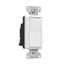 Ezlink Modular Decorator Switch, 15 A, 120-277 Vac, 60 Hz, Three-Pole, Four-Wire, White, EZ7603W