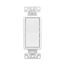 Ezlink Modular Decorator Switch, 20 A, 120-277 Vac, 60 Hz, Three-Pole, Four-Wire, White, EZ7623W