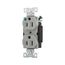 Ezlink Modular Duplex Hg Receptacle, 15 A, 125 Vac, 60 Hz, Gray, Three-Wire, EZ8200GY