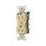 Ezlink Modular Duplex Hg Receptacle, 15 A, 125 Vac, 60 Hz, Ivory, Three-Wire, EZ8200V
