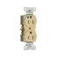 Ezlink Modular Duplex Hg Receptacle, 15 A, 125 Vac, 60 Hz, Ivory, Three-Wire, EZ8200V