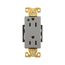 Ezlink Modular Decorator Hg Receptacle, 15 A, 125 Vac, 60 Hz, Gray, Three-Wire, EZ8262GY