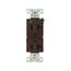 Ezlink Modular Duplex Hg Receptacle, 20 A, 125 Vac, 60 Hz, Brown, Three-Wire, EZ8300B