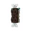 Ezlink Modular Duplex Hg Receptacle, 20 A, 125 Vac, 60 Hz, Brown, Three-Wire, EZ8300B