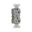 Ezlink Modular Duplex Hg Receptacle, 20 A, 125 Vac, 60 Hz, Gray, Three-Wire, EZ8300GY