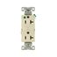Ezlink Modular Duplex Hg Receptacle, 20 A, 125 Vac, 60 Hz, Light Almond, Three-Wire, EZ8300LA