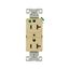 Ezlink Modular Duplex Hg Receptacle, 20 A, 125 Vac, 60 Hz, Ivory, Three-Wire, EZ8300V