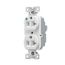 Ezlink Modular Duplex Hg Receptacle, 20 A, 125 Vac, 60 Hz, White, Three-Wire, EZ8300W