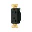 Ezlink Modular Decorator Hg Receptacle, 20 A, 125 Vac, 60 Hz, Black, Three-Wire, EZ8362BK