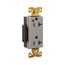 Ezlink Modular Decorator Hg Receptacle, 20 A, 125 Vac, 60 Hz, Gray, Three-Wire, EZ8362GY