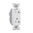Ezlink Modular Decorator Hg Receptacle, 20 A, 125 Vac, 60 Hz, White, Three-Wire, EZ8362W