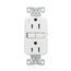 Ezlink Modular Gfci, 15 A, 125 Vac, 60 Hz, White, Three-Wire, EZGF15W